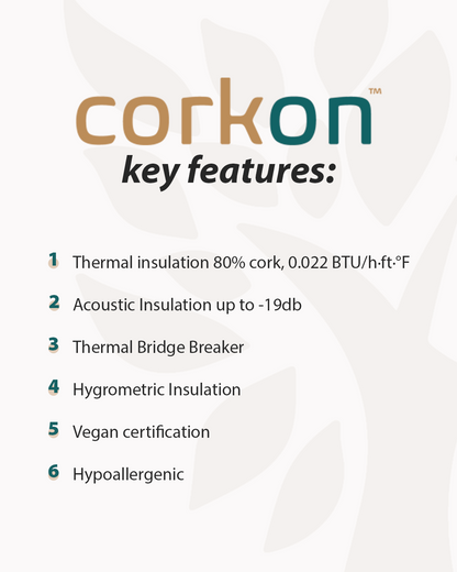 Biological cork-based insulating coating